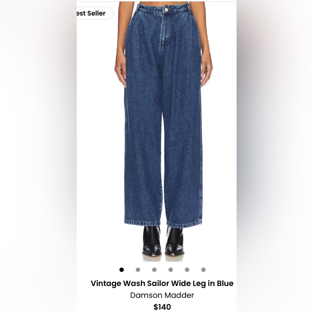 DAMSON MADDER JEANS- Vintage wash sailor wide leg jeans - US 4